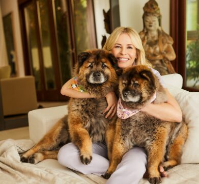 An image of Chelsea Handler with her Dogs